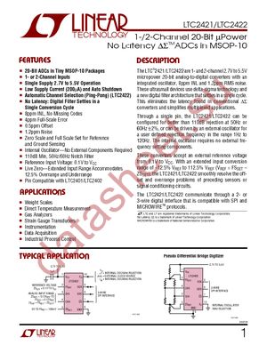 LTC2422CMS datasheet  